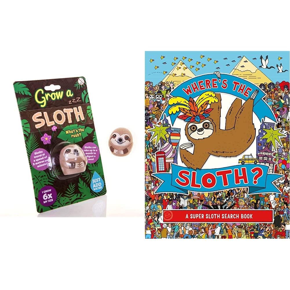 Boxer Gifts Grow a Sloth Toy | Just Add Water | Fun for Children & Where's the Sloth?: A Super Sloth Search and Find Book: 1 (Search and Find Activity, 6)