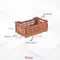 Aykasa Collapsible Storage Bins, Plastic Crate for