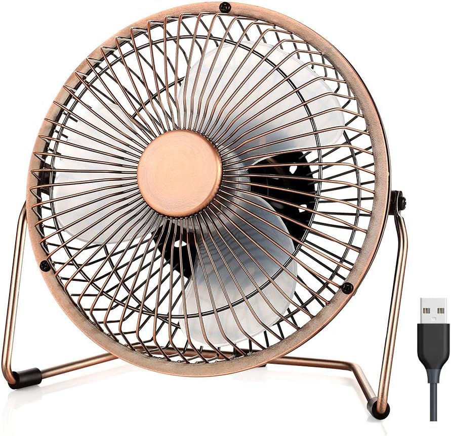 EasyAcc 8 Inch USB Desk Fan 2 Speed Silent Air Circulator 360° Rotation