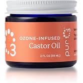 PurO3 Ozonated Castor Oil Moisturizer &amp; Beauty Cream, 2 oz | Pure, Natural, Organic Skincare for Face &amp; Body &ndash; Oxygenated Healing Lotion, Glass Jar, O3 Therapy Salve