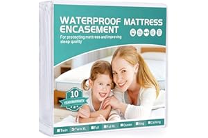 WINKAURA 39"x80" Twin XL Mattress Protector 9" Depth【Dorms Hotel Exclusive】 Box Spring Mattress Cover Waterproof Soft Noiseless Breathable Mattress Encasement