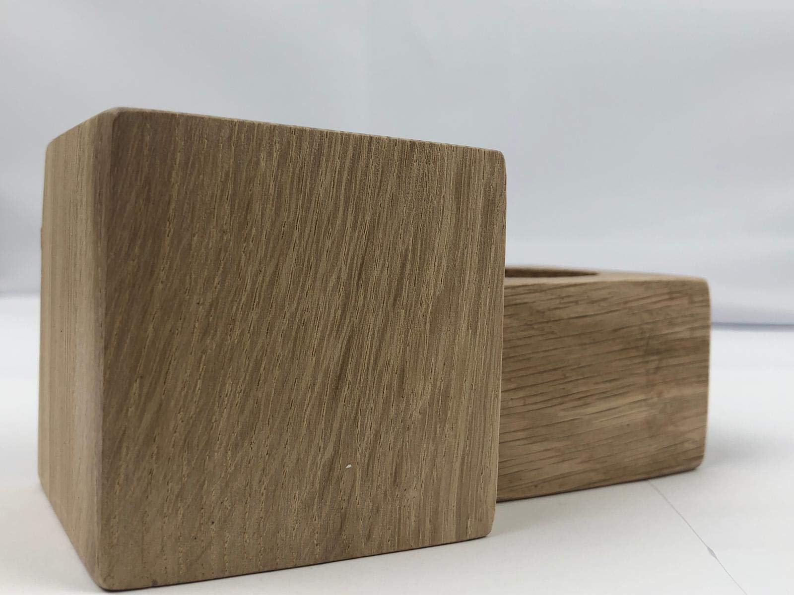 Solid Natural Oak Wood Candle Holder, Handmade wooden tea light/candle holder, Oak T Light (