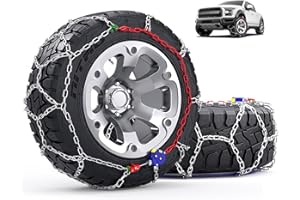 Snow-Chains Auto Fixing 1 Min Quick Installation Tire-Chains, Heavy-Duty Emergency Tire Traction Chain for Pickup Trucks and 