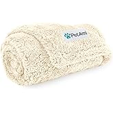 PetAmi Fluffy Waterproof Dog Blanket for Small Medium Dogs, Soft Warm Pet Sherpa Throw Pee Proof Couch Cover, Reversible Cat Puppy Bed Blanket Sofa Protector, Plush Washable Pad (Beige Cream, 29x40)