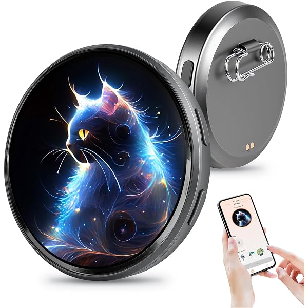 Badge Digitale Con Touchscreen HD Da 1,7'' – Pin Pixel Per Fan Di Anime, Calcio E Spettacolo, Caricabile Da Telefono