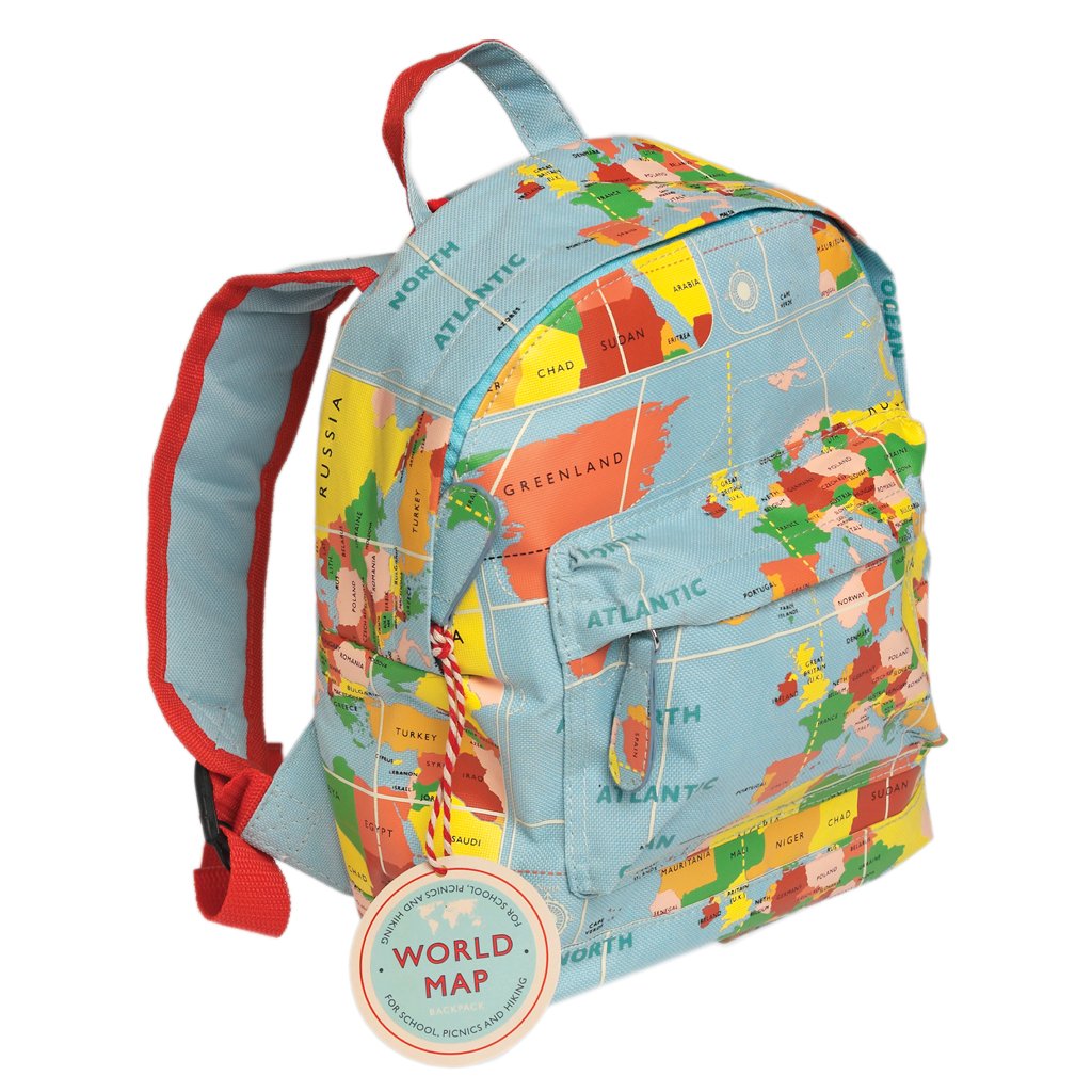 dotcomgiftshop Children's Mini Backpack - Choice Of Design (World Map)