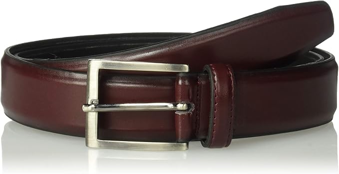 mens burgundy dress belt