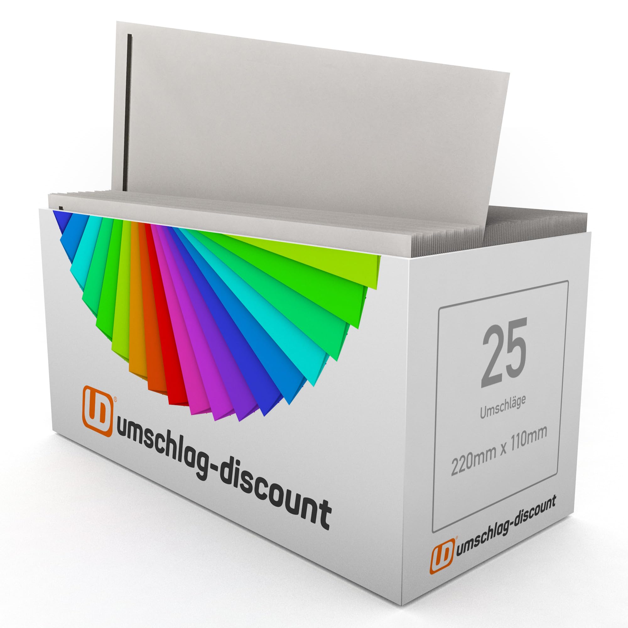 25 Mourning Envelopes, 220 mm x 110 mm, Black Bar and Black Silk Lining