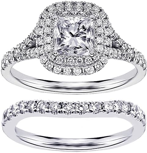 VIP Jewelry Art 1.50 CT TW GIA Certified Micro Pave Set ENS027VIP