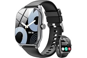 Haulvean Curve Smart Watch for Men(Answer/Make Call), 2.01" Smartwatch with Heart Rate/Sleep Monitor, Fitness Tracker with 120+ Sports Modes IP68 Waterproof Fitness Watch for Android iOS