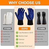 Flintronic Grill Gloves Heat Resistant Fire Resistant 1472F/800C Blue view 8