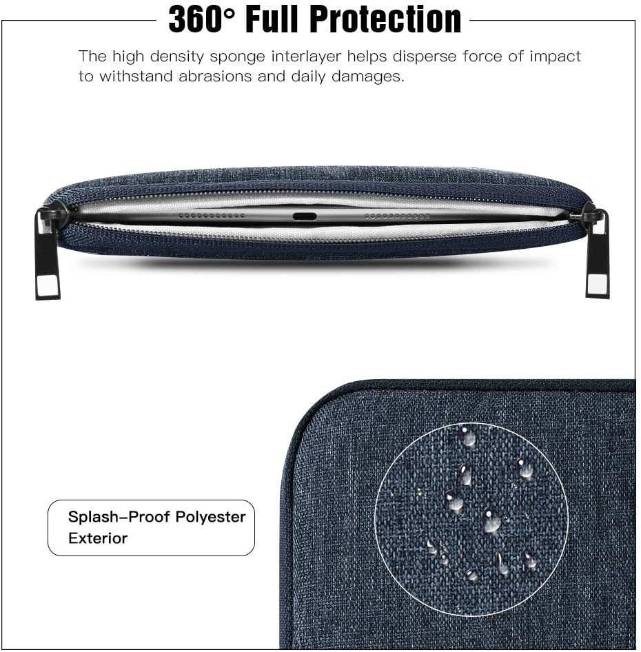 TiMOVO 9-11" Tablet Sleeve Bag for iPad 11-inch A16 2025, iPad 10.9"/10.2", Aa-Dusty Blue, 9-11 Inch - Image 5