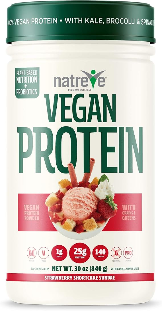 Natreve Vegan Protein Powder Gluten Free NonGMO Whole