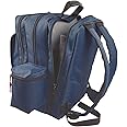 Hopkins Medical Products 21st Century Plus Home Care Backpack: Waterproof 600D, Ergonomic Straps, Lockable Zippers - Laptop Sleeve & Mesh Pockets, 11.5"x9"x16", Navy