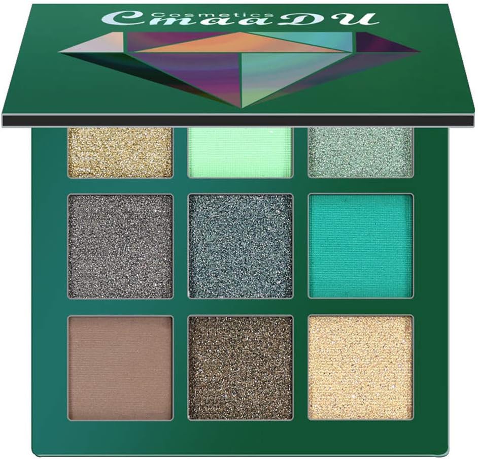 Diadia Shimmer Glitter Eye Shadow Powder Palette Matte Eyeshadow Cosmetic for Women on Her Birthday, Christmas Day, Mother's Day, Valentine's Day,9 Colors (A)