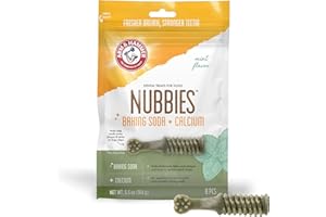 Arm & Hammer for Pets Brushies Dental Treats for Dogs | Dog Dental Chews with Baking Soda Fight Bad Breath, Plaque & Tartar W