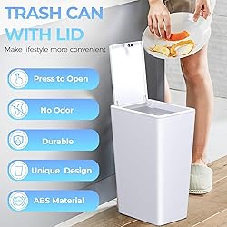 RTWDKFQ 3 Pack 4 Gallon Bathroom Small Trash Can