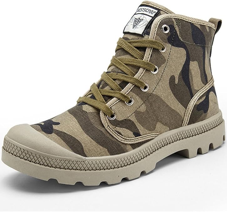 CONMEIVE Big Size Canvas Men Sneakers High Top Walking Shoes Outdoor