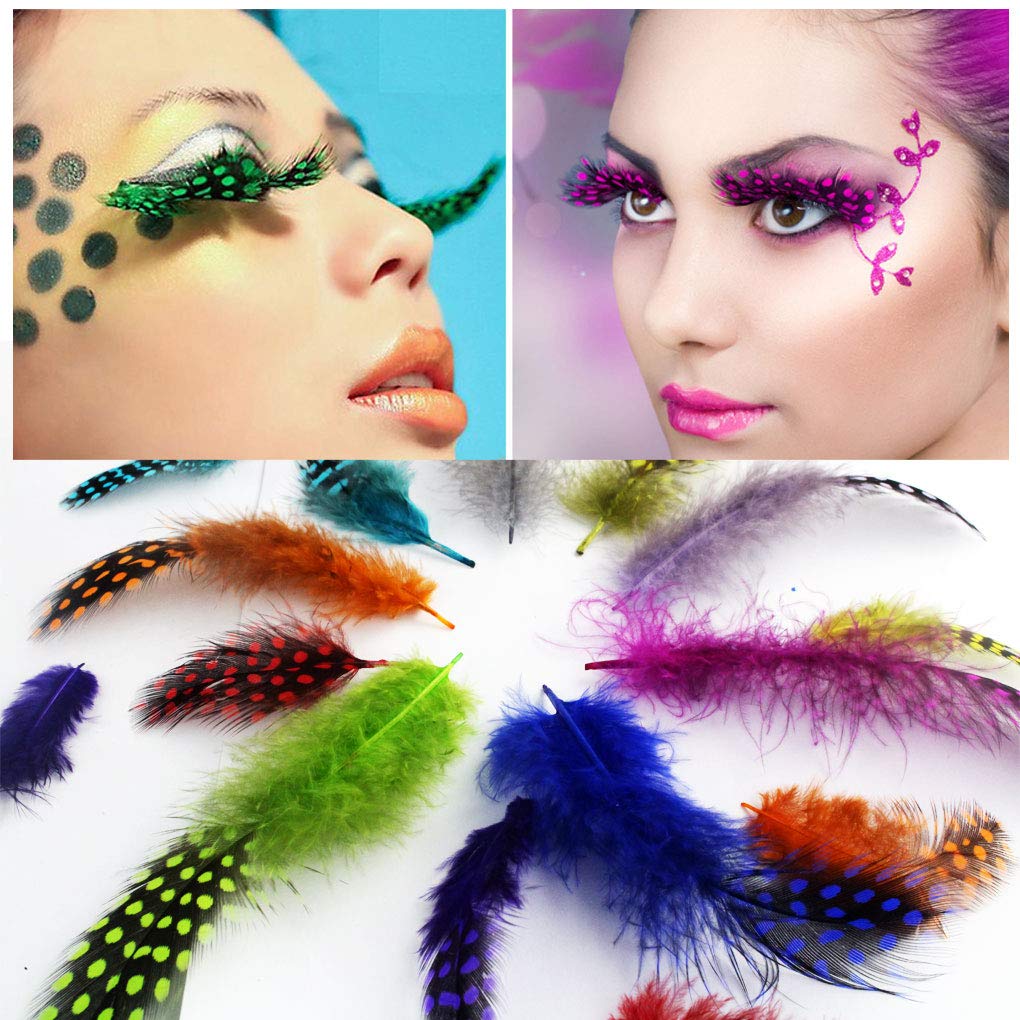 Bunte Federn, 180 Stück Deko-Federn für DIY Hochzeit Feder Basteln Federn Halloween Fest versch - Ideal als Dekoration zum Karnival für Masken und Kostüme