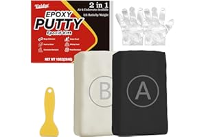 VIVIDYE Epoxy Putty, 10oz / 280g Fast Repair Epoxy Clay, High Strength 2 Part Filler Putty for Sculpting, Modeling, Crafting, All Purpose Pool Clay for Bonding Plastic Metal Ceramic Wood Tile Glass (Black)