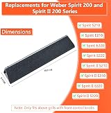 GFTIME Flavorizer Bars 38.9cm for Weber Spirit E210 E220 S210 S220 3 Pack view 2