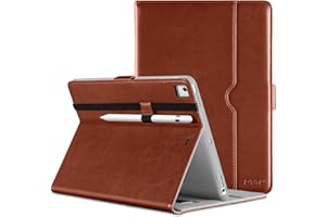 DTTO for iPad 9.7 Inch 5th/6th Generation 2018/2017 Case with Apple Pencil Holder, Premium Leather Folio Stand Cover Case for Apple iPad 9.7 inch, Also Fit iPad Pro 9.7/Air 2/Air - Brown