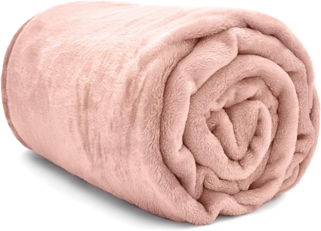 Kingole Flannel Fleece Microfiber Throw Blanket, Luxury Timid Pink Travel/Throw Size Lightweight Cozy Couch Bed Super Soft and Warm Plush Solid Color 350GSM (50 x 60 inches): Home & Kitchen