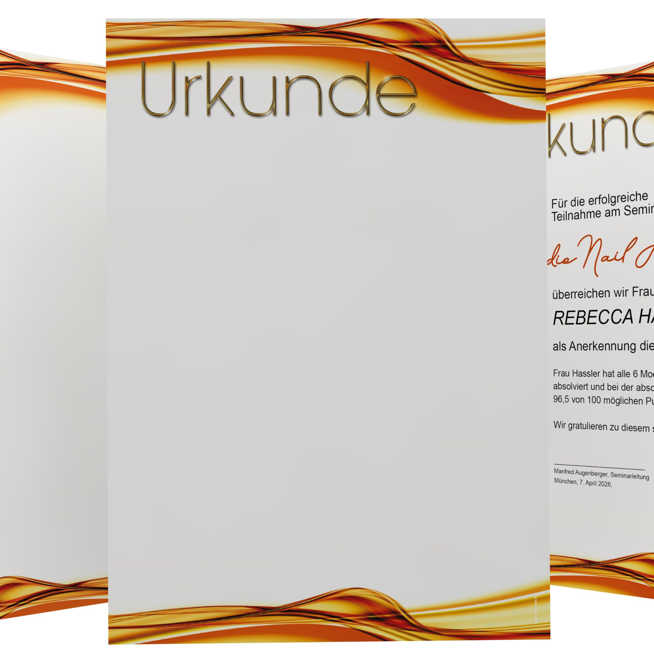 Certificate Paper "Premium" 50 Sheets of A4 190 g / qm High-Quality Letter Paper for Laser / Ink / Copy / Hand