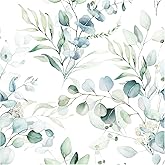 Floral Peel and Stick Wallpaper Shiplap Light Green 3D Effect floral Self-Adhesive Removable Wallpaper Shelf Liner Waterproof