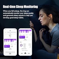 Qjijolz Smart Ring for Women Men, Fitness Tracker