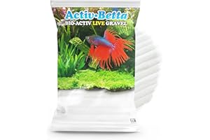 Activ Betta White Aquarium Gravel - 1 lb - Natural Freshwater Substrate with Beneficial Elements - Instant Cycling, Easy Maintenance