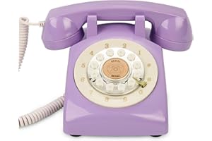 FiayaCom Audio Guest Book Wedding Phone, Preserve Your Special Occasions, Customized Audio Messages, Like Leaving A Voicemail Message, for Wedding, Party, Confession (Art Deco, Purple)