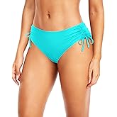 Daci Women Mid Waist Bikini Bottoms - Full Coverage Swim Bathing Suit Bottom Side Tied Swimsuit Bottoms