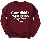 Grandma Shirt With Grandkids Names Sweatshirt, Nana Papa Sweatshirt, Granny Shirt, Gift For Grandma, Personalized Grandkids Sweatshirt, Christmas Nana Papa Gift Shirt, Grandkids Custom Shirt