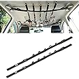 Raynesys Vehicle Fishing Rod Holder, Car Fishing Pole Roof Rack Inside, 5 Rod Capacity, Heavy Duty Adjustable 30-54 Inch, Fishing Rod Carrier Fishing Pole Storage Straps for Truck Car SUV Wagons Van