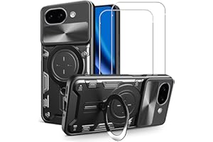 Case for Google Pixel 10A + 2 Pack Screen Protector, ELECTRO-WEIDEWORLD Military Grade Shockproof Heavy Duty Phone Case, Slid