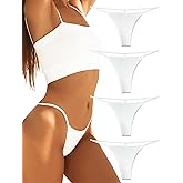 Cotton G String Thongs for Women T Back Gstring Underwear Seamless Panties Tangas Sexy 4 Pack Set