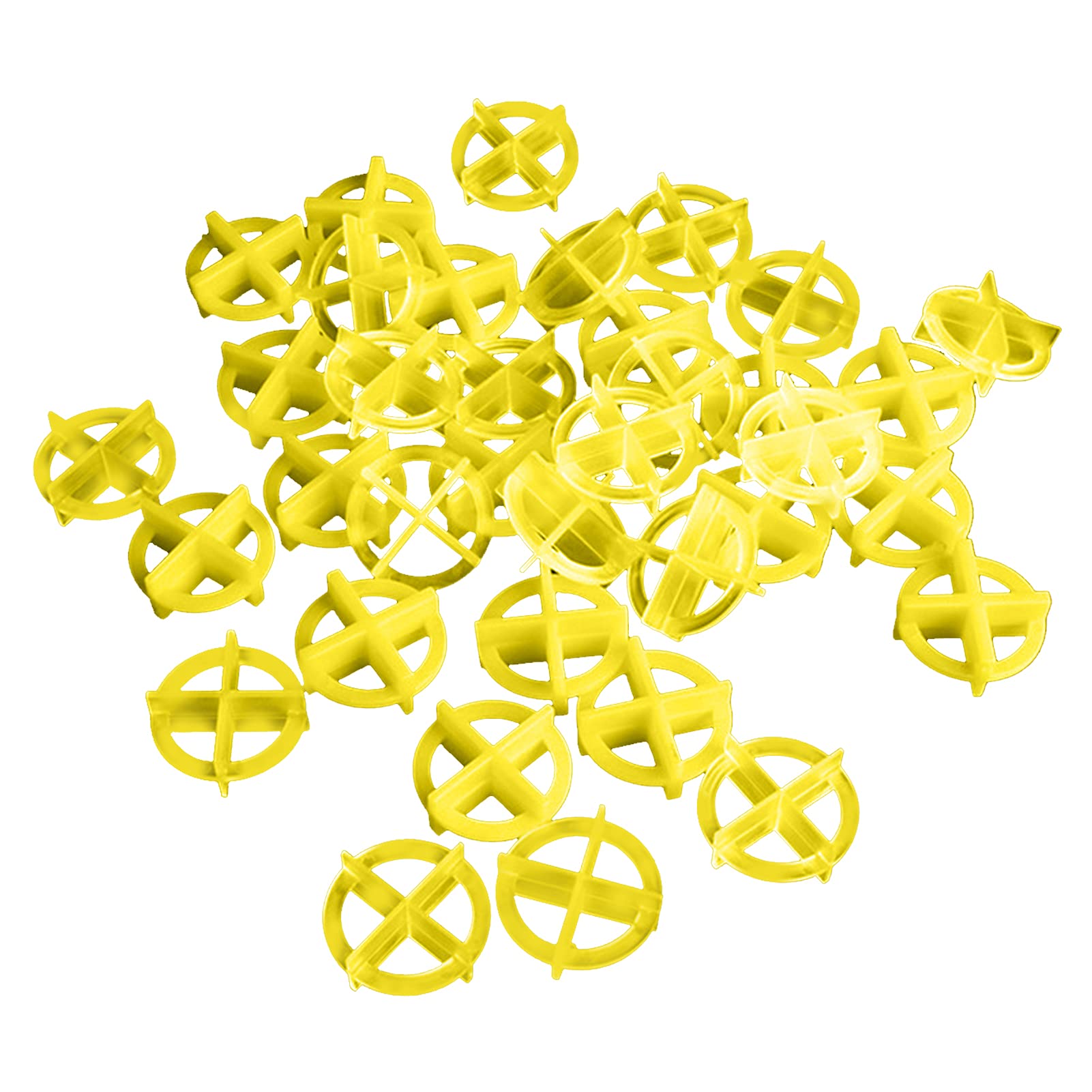 Telituny 100pcs Reusable Tile Spacers Cross Wedges，2.0mm/2.5mm Wall Tile Leveling System Spacers, PP Plastic 4-Sided Adjustable Gap for Precise Tile Alignment Spacing of Floor Wall Tiles