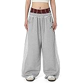 Aelfric Eden Baggy Wide Leg Sweatpants for Women Men Double Elastic Waisted Streetwear Y2K Casual Trouser with Pockets
