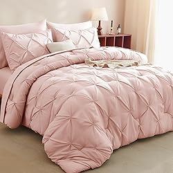 CozyLux Pink Full Size Comforter Sets for Girls 7