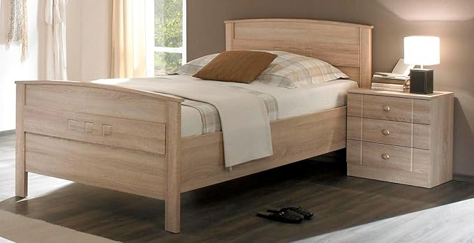 Schlafzimmer bv-vertrieb Seniorenbett 100x200 Nachtschrank Sonoma Eiche - (1916)