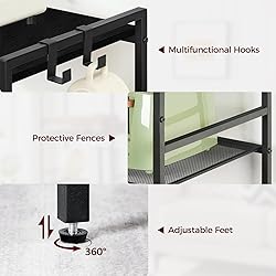 MAHANCRIS Bakers Rack with Power Outlet, Microwave