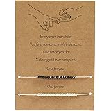 Elegance 11 designs Natural Crystal Friendship Bracelet Best Friend Bracelet for, Bracelets Adjustable for Couple Family Wome