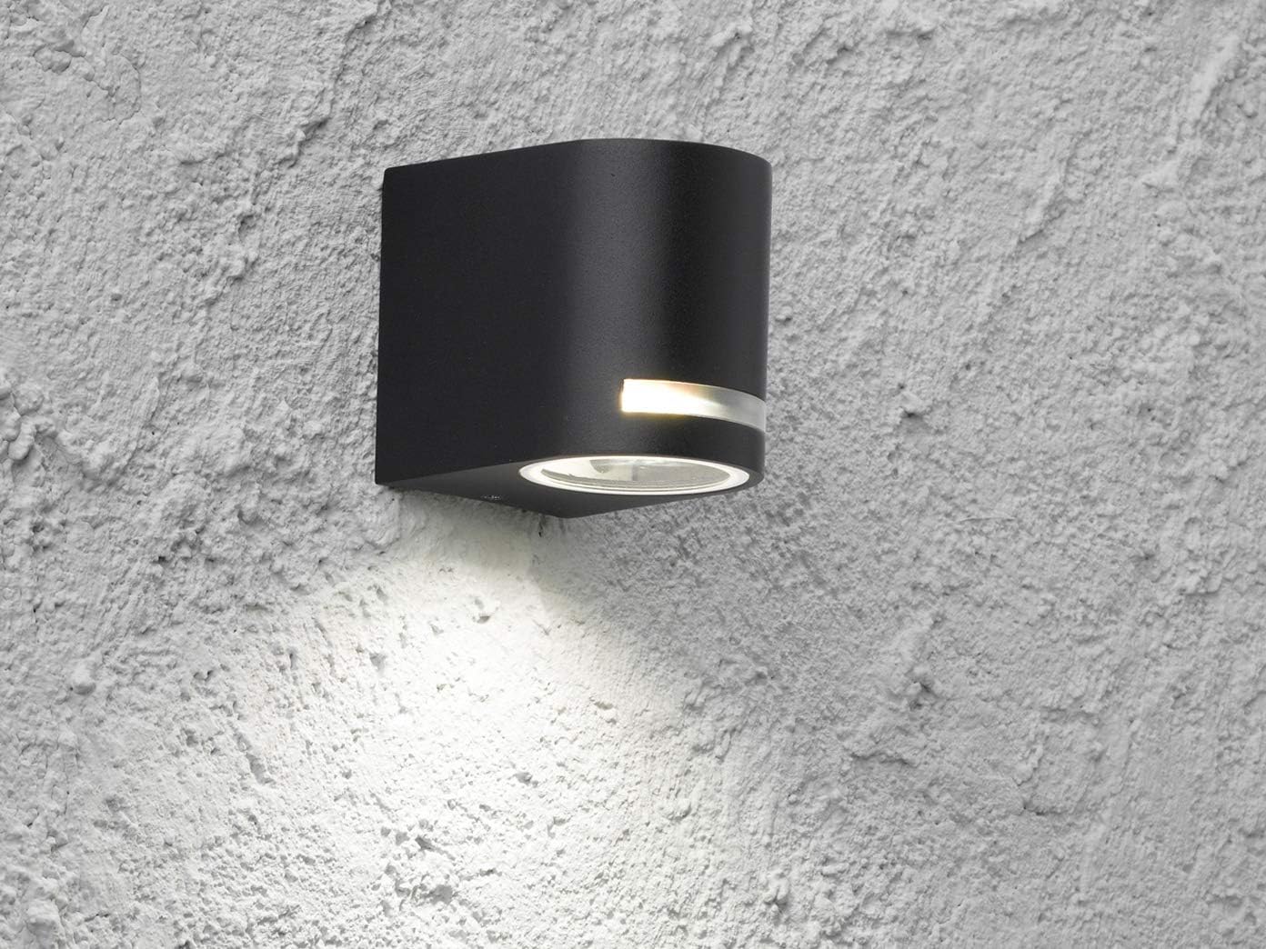 Panama – Lámpara de pared con bombilla LED, aluminio negro, IP44 ...