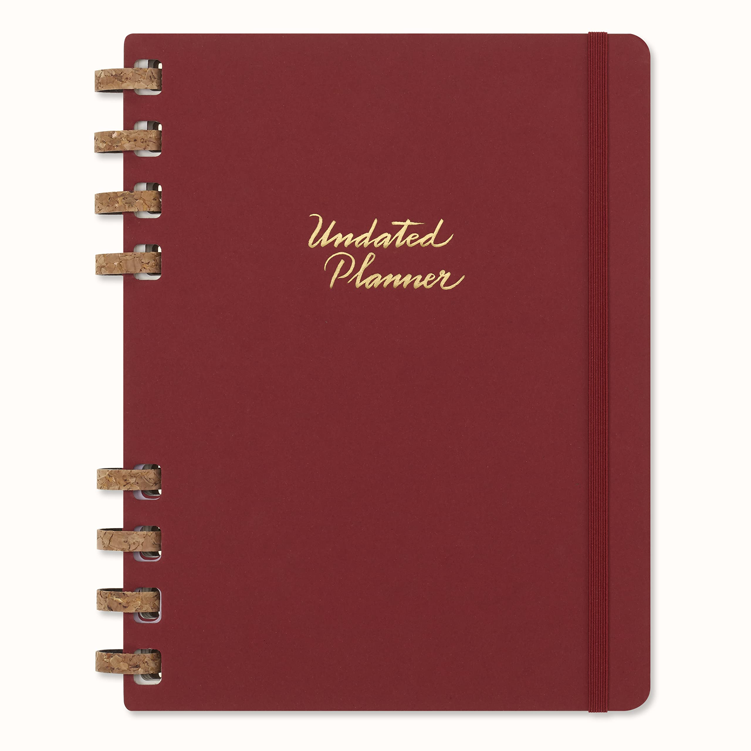Moleskine Undated Planner, 12-Month Spiral Planner with Hard Cover, Size XL 20 x 25 cm, Crush Cherry