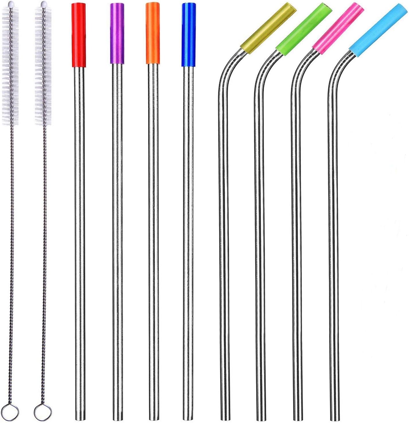 Stainless Steel Straws, metal Set 10.5" Long Reusable