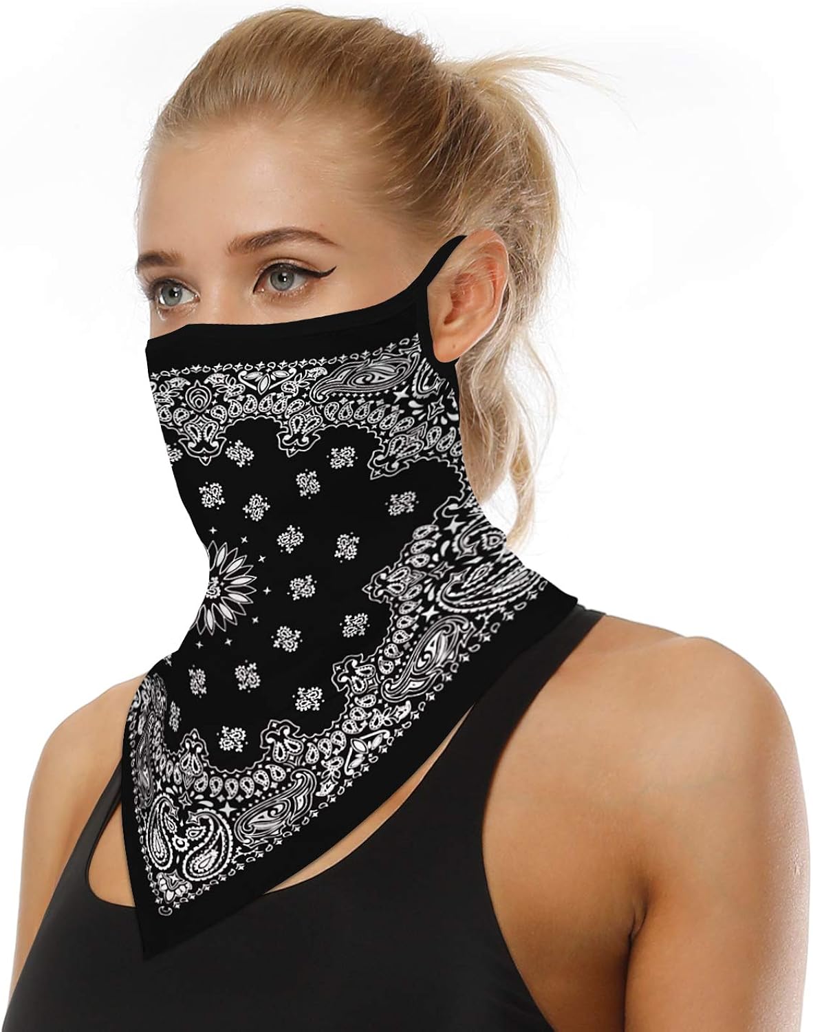 ZCBRISK Ear Hangers Face Mask Seamless Bandanas Headband Scarf Neck Gaiter Sun UV Wind Protection Earhook Balaclava