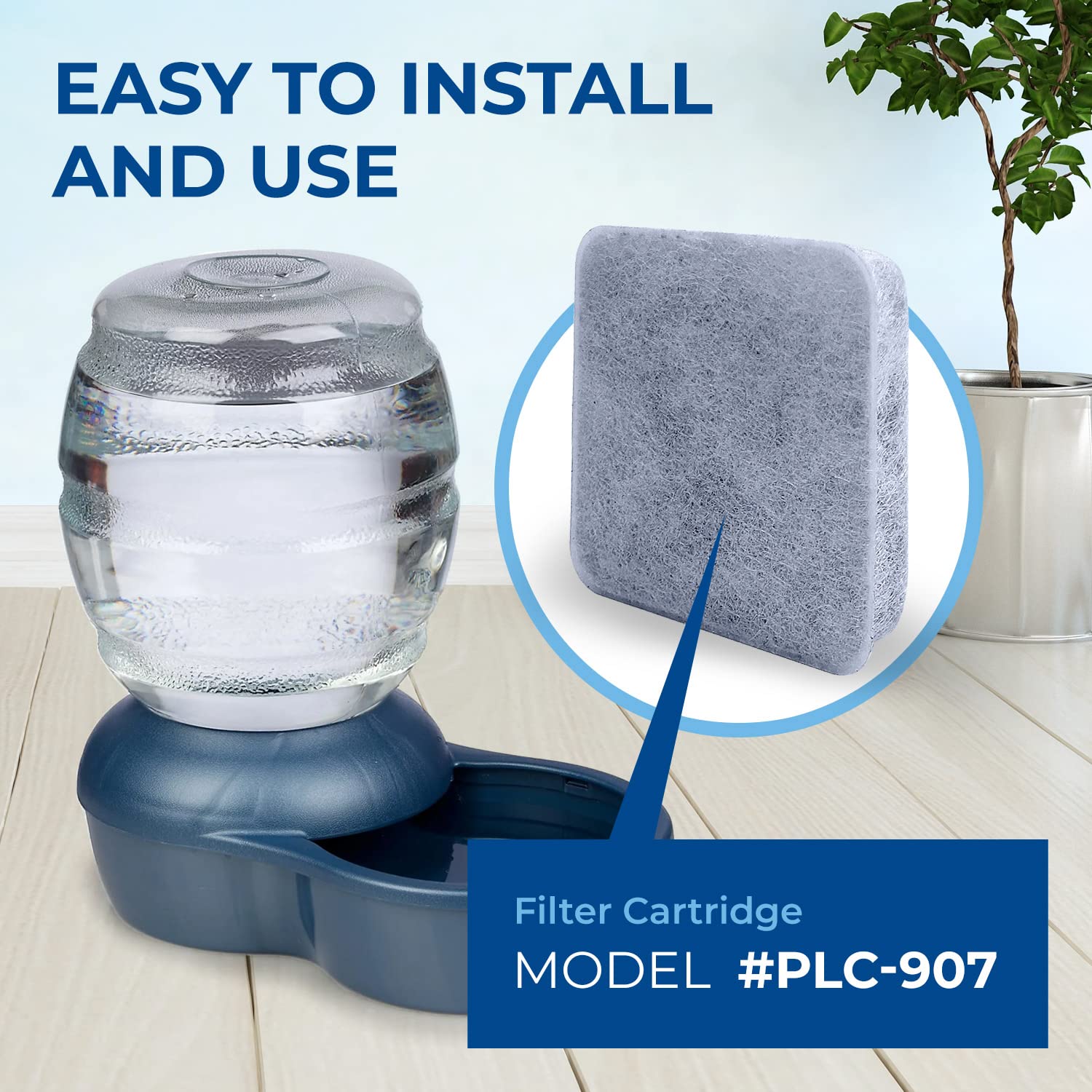 PureLine Replacement for Petmate Replendish Water Filter - Compatible With Petmate Mason, Petmate Replendish, and Mason Gravity Waterer Bowls. With Advanced Filtration (12 Pack)