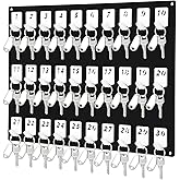 Beeveer Acrylic Key Holder Board with 30 Hooks, Wall Mount Organizer, Black | Ideal for Offices, Schools, Hotels and Dealerships, Durable Acrylic Construction, Numbered Key Slots, Easy Wall Mount Design