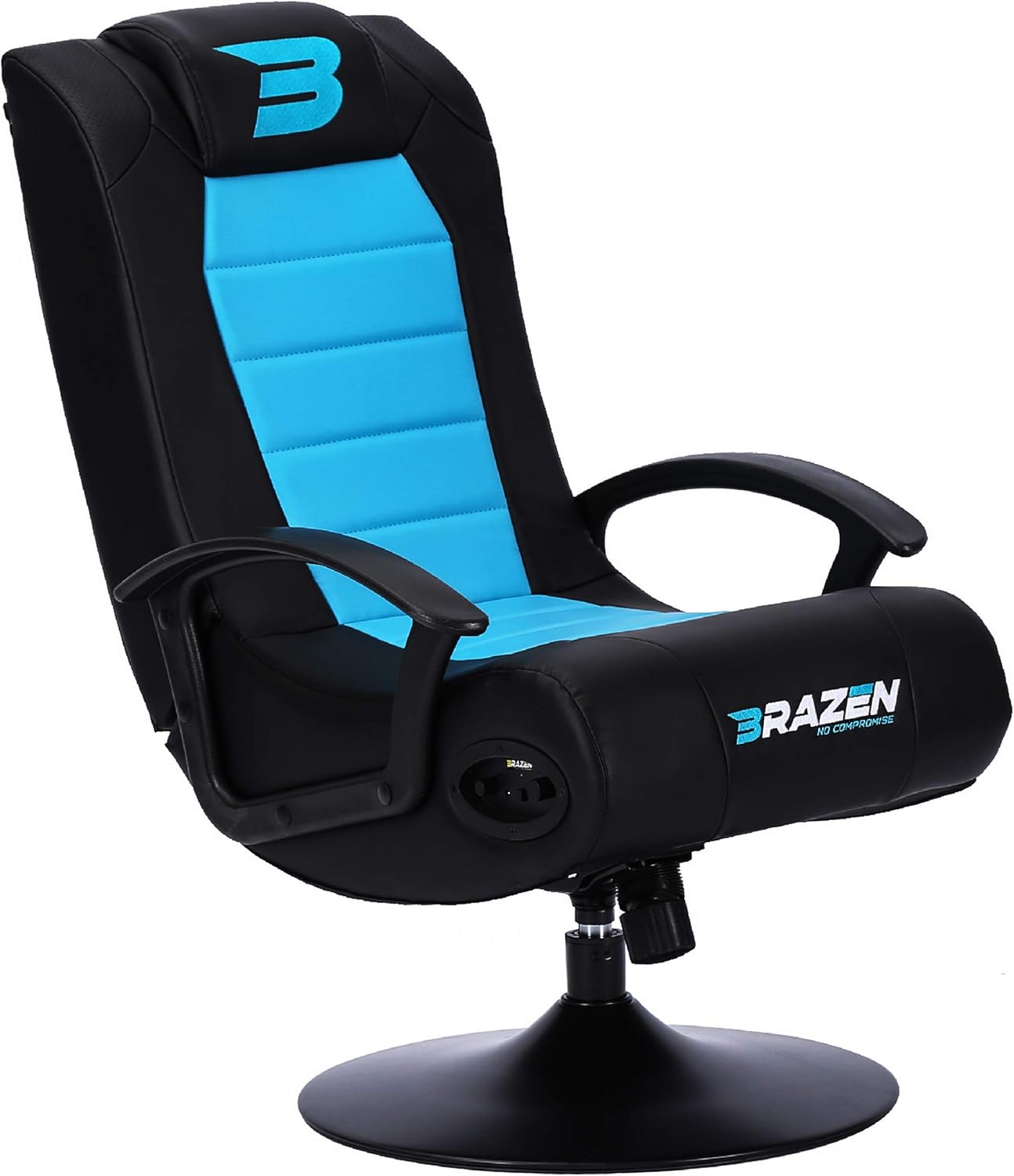 Amazon Com Brazen Stag 2 1 Bluetooth Surround Sound Gaming Chair Blue Black Kitchen Dining